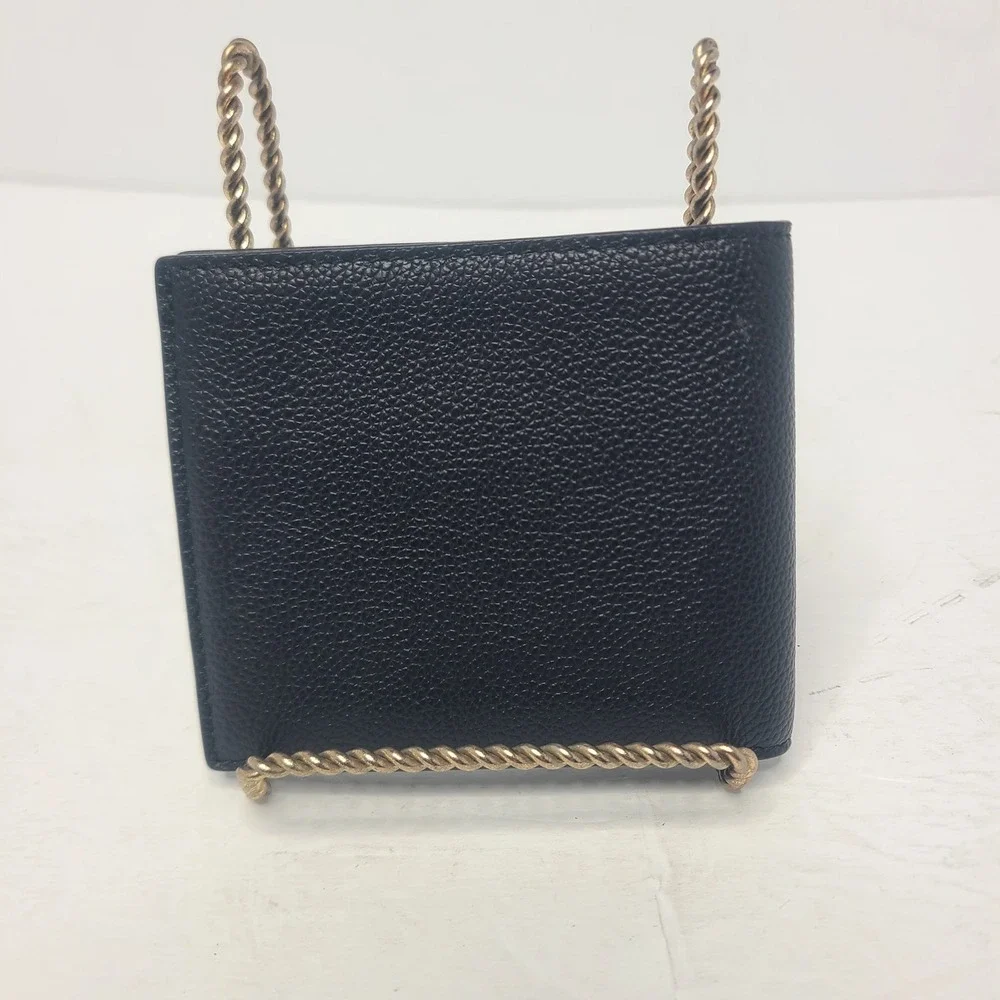 Coach‎ Men's ID Billfold Wallet Black Pebbled Leather